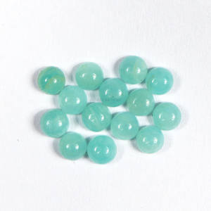 Amazonita Azul Natural, Corte Brillante, Cabujón Altamente Pulido, 3mm 5mm 10mm 12mm, Todos los Tamaños Calibrados Disponibles, para Fabricación de Joyería de Oro - Product Image 1