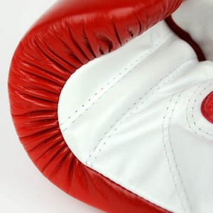 Guantes de Boxeo de Cuero Genuino Personalizados de Primera Calidad, Diseño Rojo y Blanco Fairtex, Secado Rápido, Transpirables, Cómodos, con Cordones - Product Image 2