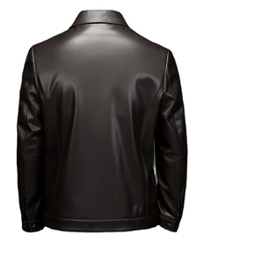 Abrigo de cuero para hombre de otoño e invierno, motocicleta elegante delgada de alta calidad, nueva moda 2025 - Product Image 5