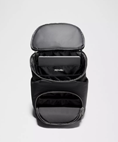 Sac à langer tendance noir avec matelas à langer et petite pochette, sac à dos de voyage 17L pour les affaires et les activités de plein air