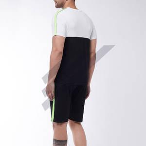 Ensemble de t-shirts et shorts d'été pour hommes du meilleur fabricant en coton et polyester respirant pour un port confortable - Product Image 4