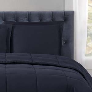 Set Copripiumino Reversibile per Uso Quotidiano, Stile Semplice, Nero Tinta Unita, 3 Pezzi per Casa, 7 Pezzi per l'Estate, Super King, King, in Cotone Veramente Morbido - Product Image 6