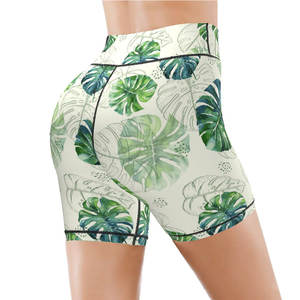 Pantalones Cortos de Yoga para Mujer, Más Vendidos, 100% Nailon, Cintura Elástica, Ajuste Ceñido, Dobladillo Inferior Personalizado con Impresión por Sublimación, Ropa de Verano - Product Image 3