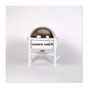 Pot en acier fini blanc de bonne qualité Casserole de créateur faite à la main forme ronde ustensiles de cuisine chauffe-plats en métal - Product Image 1