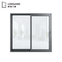 Ventana Corredera Horizontal de Aluminio Serie 80 sin Rotura Térmica, Doble Riel, Rentable para Climas Tropicales del Sudeste Asiático