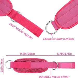 Sangles de cheville réglables en néoprène pour l'entraînement de la machine à câble Accessoire d'équipement de gymnastique durable pour les sangles de cheville de tonification des jambes de fessier - Product Image 2