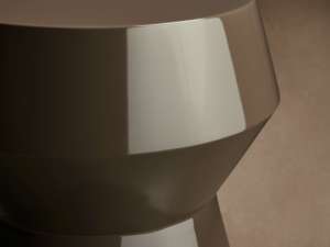 Tabouret moderne en laque sablier, table d'appoint contemporaine, mobilier d'intérieur, tabouret décoratif brillant pour salon - Product Image 2