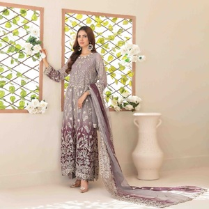 Vestidos largos para mujer Trajes de boutique Vestidos de lujo elegantes y hermosos Trajes indios de 3 piezas de Tawakkal Vol FENELLA - Product Image 5