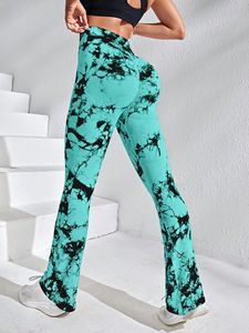 Femmes taille haute taille élastique Bootcut cloche bas Yoga pantalon sans couture séchage rapide Leggings pour entraînement Fitness - Product Image 2