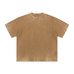 T-shirt à manches courtes pour homme, col rond, style été, haute qualité, 200 grammes, 100% coton molletonné, uni, design élégant et moderne - Product Image 6