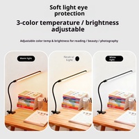 Lampe de table LED professionnelle extra-fine, simple et moderne, avec col de cygne, chargeur USB rapide, emballage détachable, fabriquée en aluminium durable