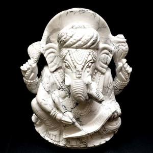 รูปปั้นแกะสลักทำจากธรรมชาติ Howlite,หินคริสตัลธรรมชาติทำในอินเดีย - Product Image 5