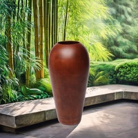 Vas Bunga Art Deco Kayu Bambu Premium Buatan Tangan Grosir Ramah Lingkungan Pot Lantai Dekoratif Alami untuk Acara Pernikahan