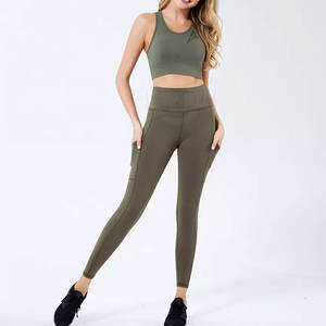 Ropa de Fitness para mujer con patrón sólido a la moda más vendida, conjunto de Yoga a un precio razonable, función de talla grande, equipo de entrenamiento de venta en línea - Product Image 1