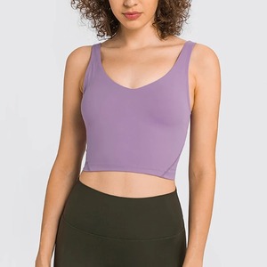 Soutien-gorge décontracté uni pour femmes, design tendance, soutien-gorge de sport pour femmes, soutien-gorge de yoga confortable et personnalisé en nylon spandex - Product Image 4