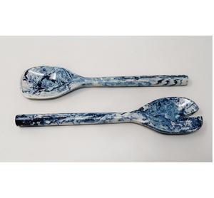 Ensemble de bols à salade en résine, écologiques, compatibles lave-vaisselle, outils à salade, cuisine à domicile, couleur personnalisée, emballage personnalisé, 11 pouces - Product Image 2