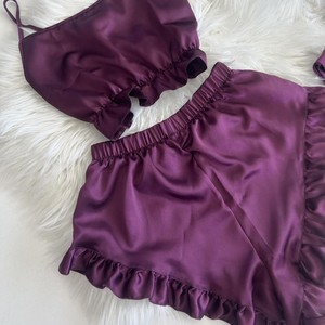 Combinaison de body en satin de soie/coton personnalisée, ensemble de jupes mi-longues pour femmes, embossé, meilleure qualité, vente en gros, service OEM, mariage, sexy - Product Image 5