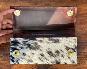 กระเป๋าคลัทช์หนังวัวแท้สำหรับผู้หญิงกระเป๋าหนังเครื่องมือหนังแท้มีสไตล์แบบตะวันตกขายดีกระเป๋าสตางค์ที่ใส่บัตรแบบบาง - Product Image 5