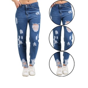 Best Selling Street Vintage Streetwear Destroyed <strong>Light</strong> <strong>Wash</strong> Baggy Straight Leg Ripped <strong>Women's</strong> <strong>Jean</strong> Customized Brand From BD - Product Image 3