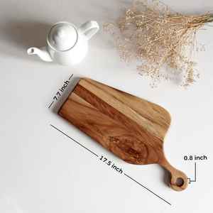 Tabla de queso para Pizza rectangular grande de calidad superior, tabla de cortar de madera hecha a mano personalizada, mango de resina, artesanía mundial almacenada - Product Image 4