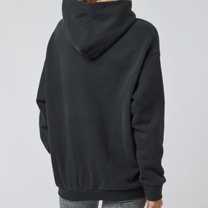 Sweat à capuche en tricot d'hiver surdimensionné pour femmes, en coton biologique, pull, molleton écologique, streetwear, sweat à capuche - Product Image 2