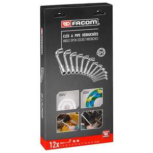 Juego de Llaves para Tubos Métricas Facom con Orificio Pasante, Kit de 12 Piezas - Product Image 2