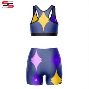 2026 Sublimation imprimer taille haute Fitness Gym Sport soutien-gorge et short ensemble d'entraînement femmes vêtements ensembles d'entraînement - Product Image 2