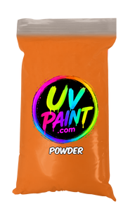 Peinture Rave UV Orange Lavable Fluorescente Néon Mat, Poudre d'Émulsion Exclusive pour Usage Artistique, Produit 5 Gallons (18,92 L) - Product Image 2