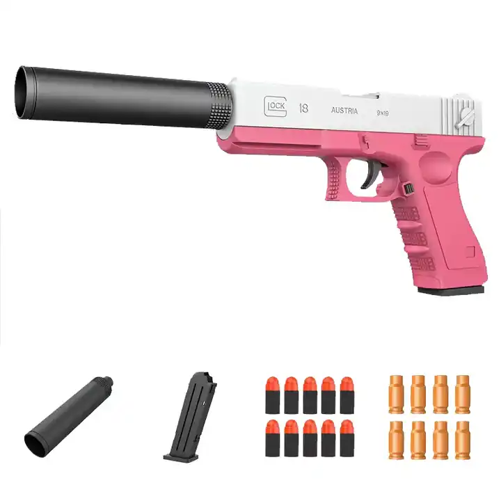 High Quality Plastic Rubber Band Gun Toys Light Music Children Gift Electric Toy Rubber Guns