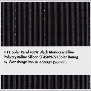 Panel Solar HJT de 450W, Negro, Monocristalino, Policristalino, de Silicio, SP450M-72H de Wensheng New Energy (Sunwin) - Product Image 2