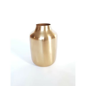 Venta caliente florero moderno diseño Vintage forma Simple Color negro tamaño personalizado decoración clásica para el hogar florero de Metal - Product Image 5