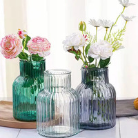 Ensemble de Vases en verre à haute teneur en borosilicate dispositif d'arrangement de fleurs Terrarium verre Art Pot de fleurs Vase ornements en verre personnalisable