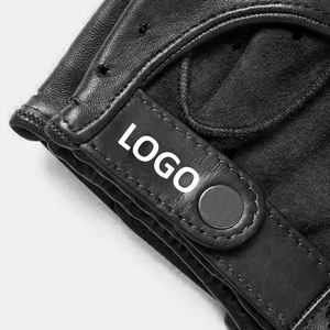 Gants de conduite d'hiver en cuir de mouton avec logo personnalisé pour hommes Vente en gros Design personnalisé à la mode - Product Image 2