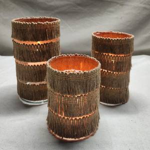 Bougeoirs faits à la main en métal fer style vintage lanternes qualité maison et décor de noël personnalisable 3 ensembles pour la conception de table - Product Image 1