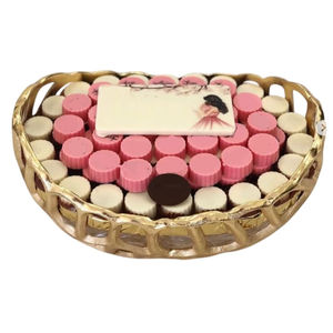 Dernier bol à chocolat en métal au design floral Bol de service sucré pour hôtel restaurant traiteur Parfait pour servir des desserts sucrés - Product Image 3