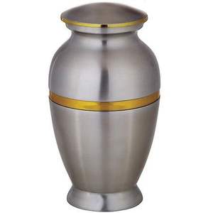 Urna Funeraria de Estilo Europeo, Colección 4 Bend, Artesanía en Metal Fundido con Esmalte Azul, Urnas Grandes para Artículos Funerarios - Product Image 4