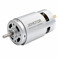 Moteur CC JXMOTOR RS-775 36V 20000 tr/min à couple élevé, avec arbre de 5 mm à section en D, moteur à balais pour broche de fraisage de précision à haute vitesse