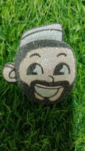 Pendentif personnalisable en argent sterling 925 fait main, design de visage de dessin animé, style hip-hop glacé pour hommes, moissanite - Product Image 4