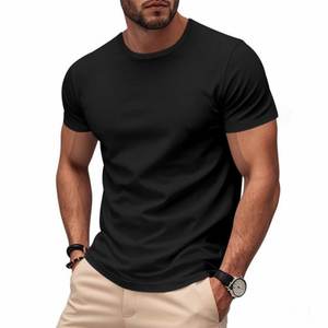 <b>Mens</b> <b>T</b>-<b>Shirts</b> Cotton Plain Regular Fit Casual Solid Color Summer Tshirt Crewneck Short Sleeve Casual - Product Image 1