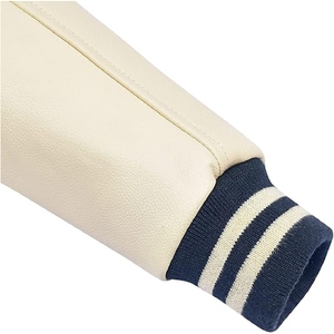 Veste universitaire en cuir marron et noir pour homme, sur mesure et design personnalisé, prix de gros avantageux - Product Image 4