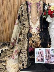 Stanton Bottom Organza bordado Dupatta nuevo Georgette traje bordado trabajo hecho a mano cosido en línea venta India paquistaní ropa - Product Image 3