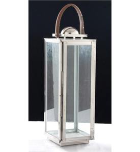 Juego de 3 Faroles Cuadrados de Vidrio Blancos Hechos a Mano, Ecológicos y Duraderos para Decoración de Bodas - Product Image 5