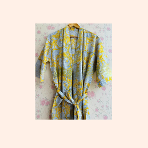 Kimono unisexe long en coton, robe de chambre à imprimé floral, cadeau pour demoiselle d'honneur, cadeau pour l'été et l'hiver, cadeau pour elle - Product Image 2