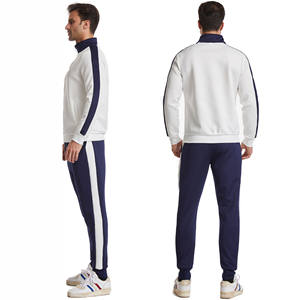 Sudaderas de algodón con logotipo bordado personalizado, chándal ajustado unisex, conjunto de chándal para correr - Product Image 2