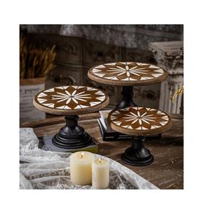 แท่นวางคัพเค้กทำจากไม้วอลนัทสำเร็จรูปสำหรับตกแต่งบนโต๊ะอาหารและงานแต่งงาน - Product Image 2