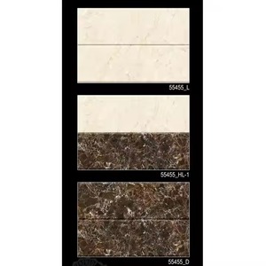 OEM 300x450mm Southern Vintage completo pulido porcelana blanco y negro rústico antiguo ondulado en relieve azulejos de cerámica de pared - Product Image 4