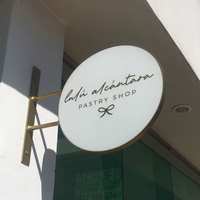 Enseigne avant de magasin de luxe Boutique Shop Round Light Box Saloon Sign
