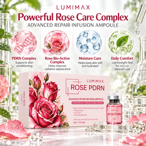 Sérum Ampoule Visage et Corps Hydratant à la Rose PDRN, Marque Privée OEM, Soin de la Peau pour le Visage, le Corps et les Lèvres, 5ml x 10 Flacons, Logo Personnalisé - Product Image 2