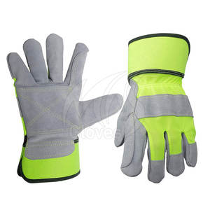 Gants de travail en cuir tricoté de haute qualité quantité minimale de commande bas ignifuge anti-dérapant anti-chaleur haut meilleure qualité pas cher gants de travail ignifuges - Product Image 1