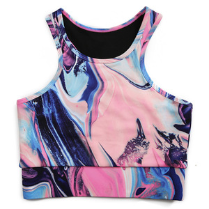 Wholesale Sublimated Women Plus Size High Support Sports <b>Bra</b> Seamless Push-Up Yoga <b>Bra</b> Breathable Quick Dry Four-Way <b>Stretch</b> - Product Image 3